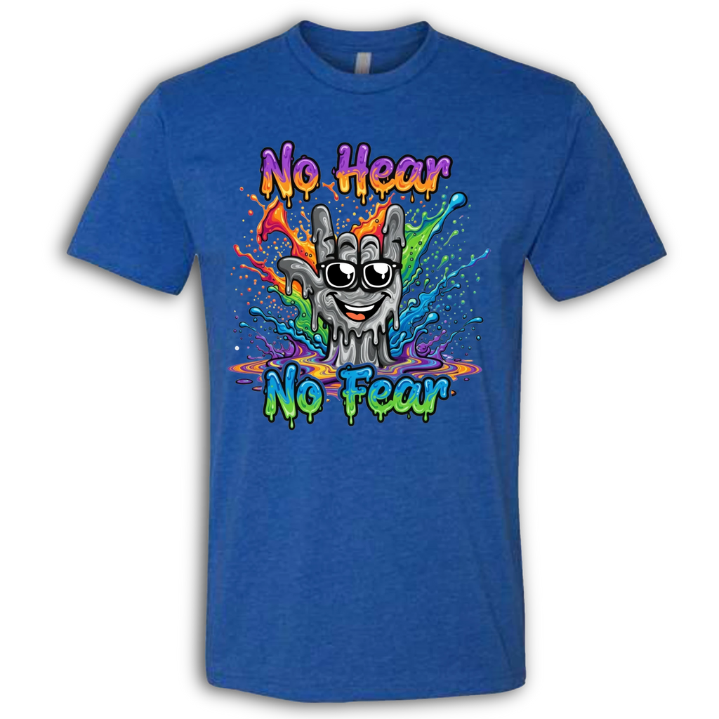 No Hear, No Fear Grey/Rainbow T-Shirt