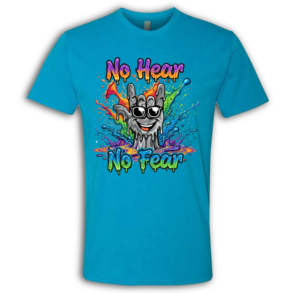 No Hear, No Fear Grey/Rainbow T-Shirt