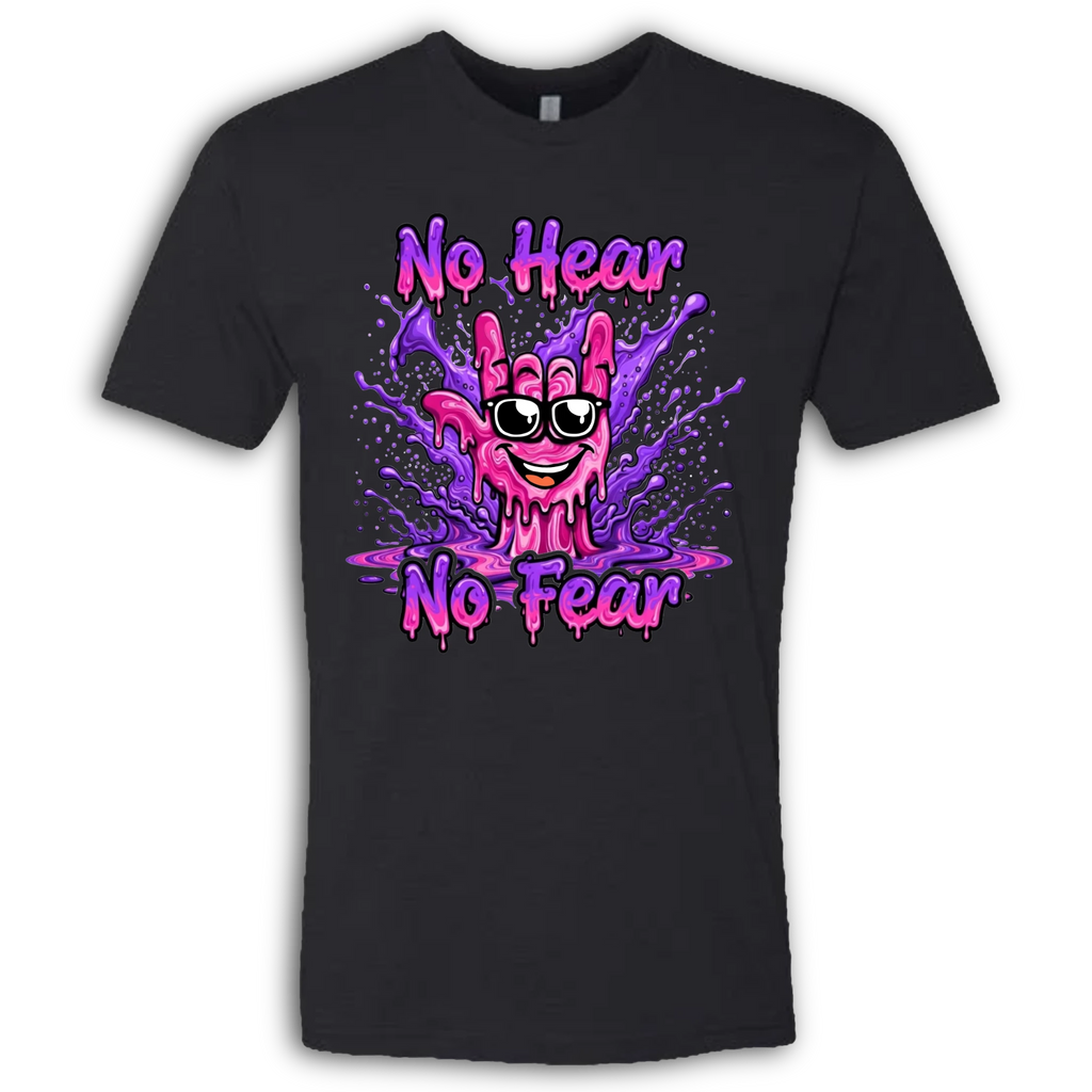 No Hear, No Fear Pink/Purple T-Shirt