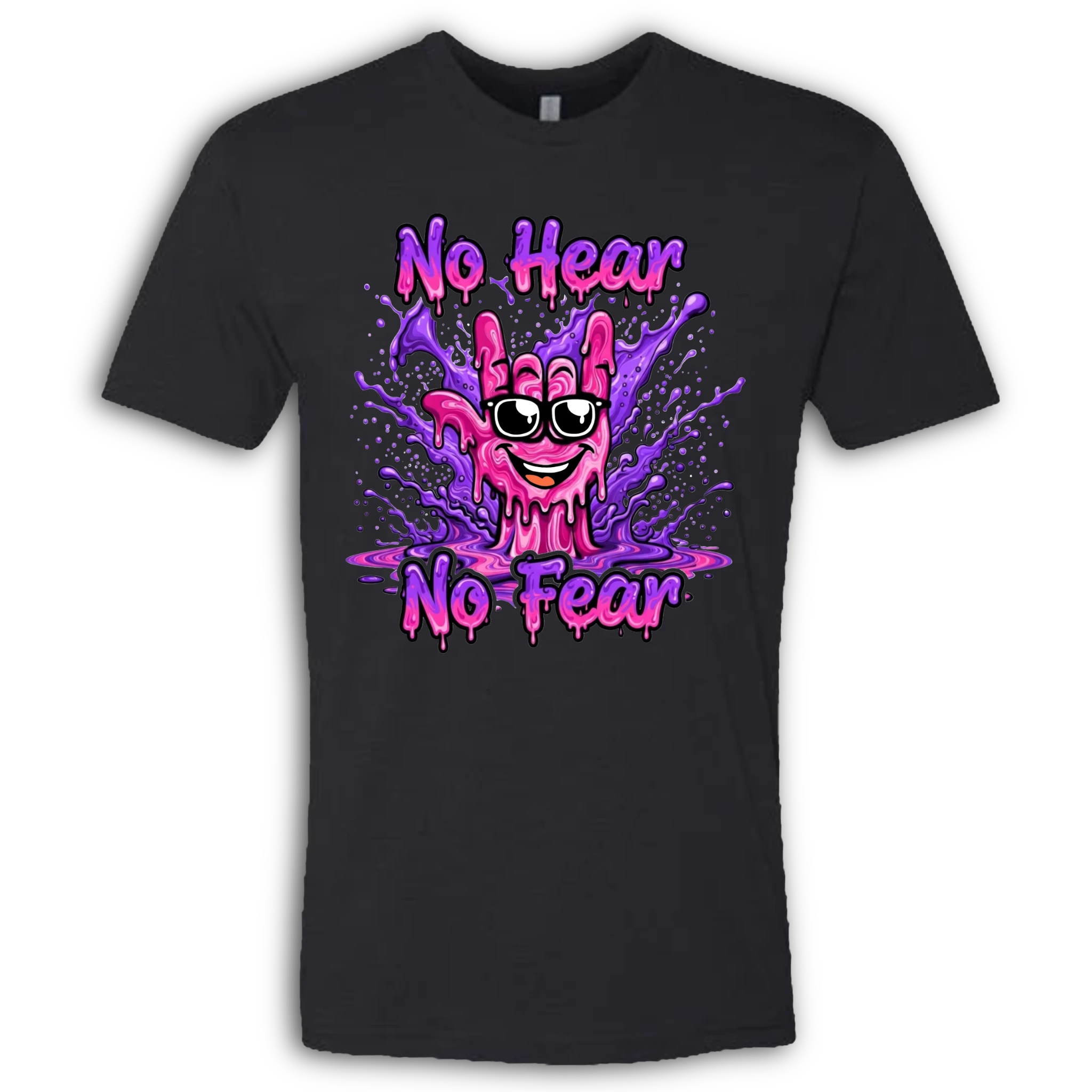 No Hear, No Fear Pink/Purple T-Shirt