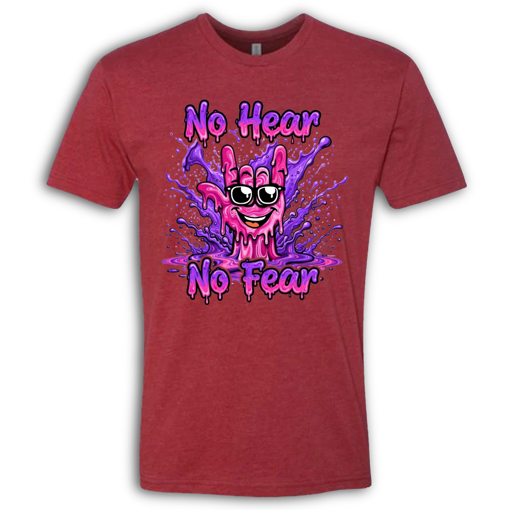 No Hear, No Fear Pink/Purple T-Shirt
