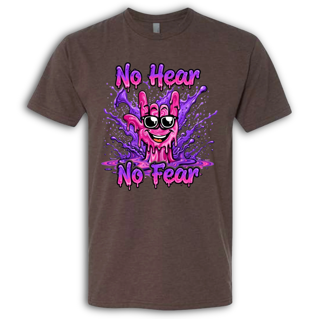 No Hear, No Fear Pink/Purple T-Shirt
