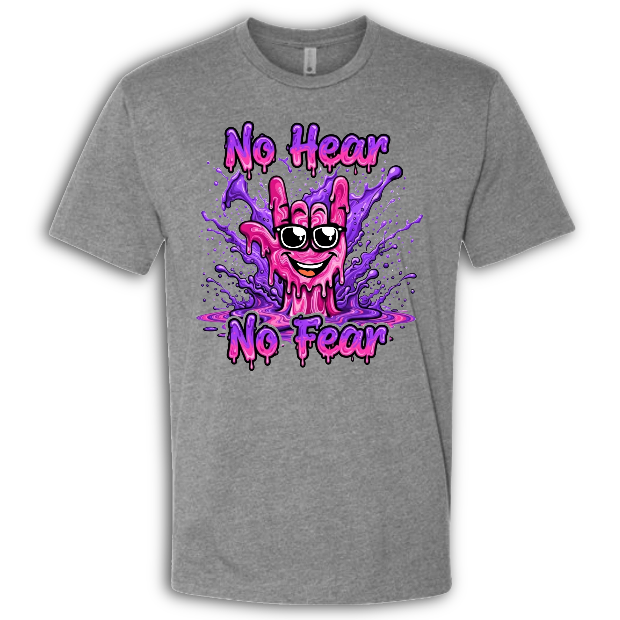 No Hear, No Fear Pink/Purple T-Shirt