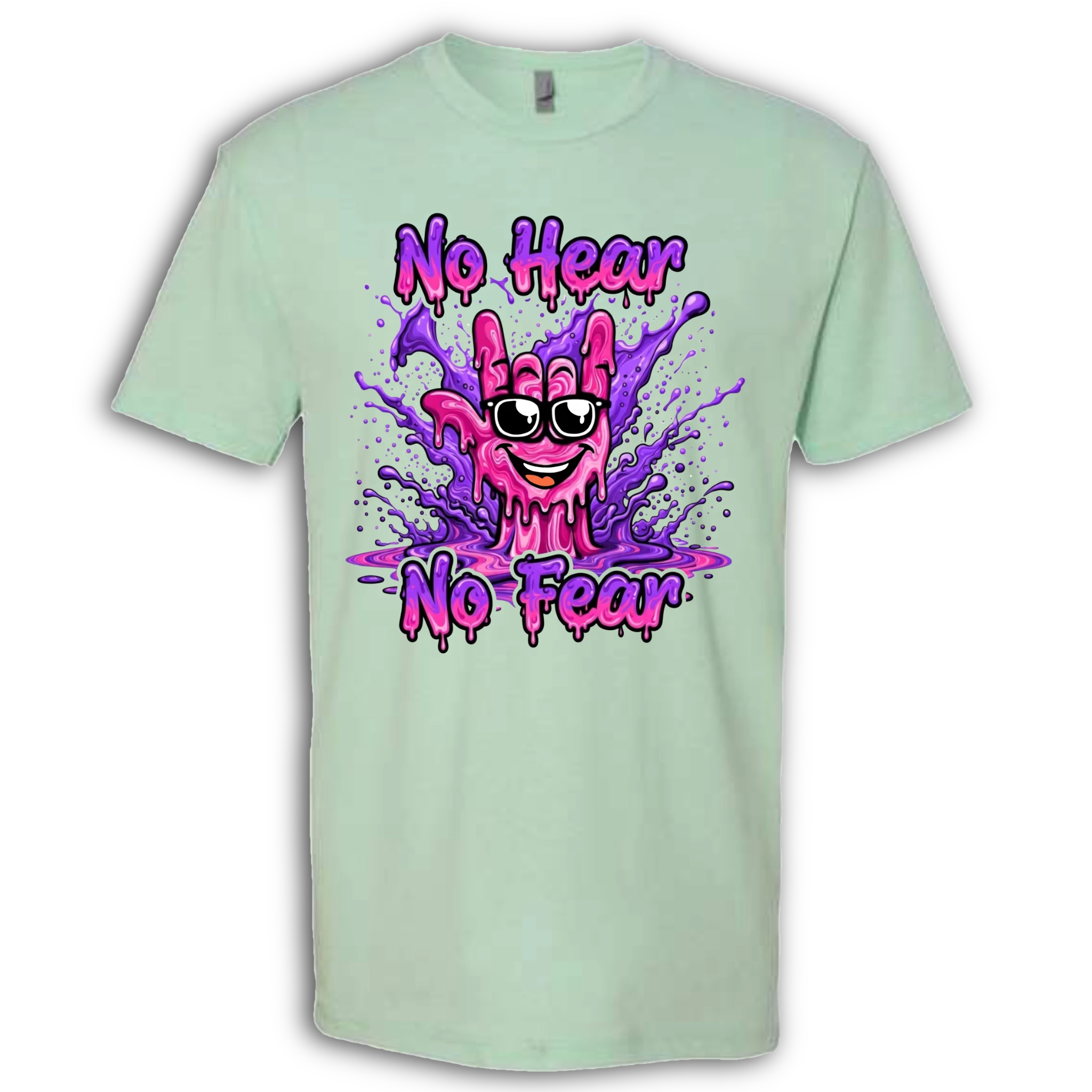 No Hear, No Fear Pink/Purple T-Shirt