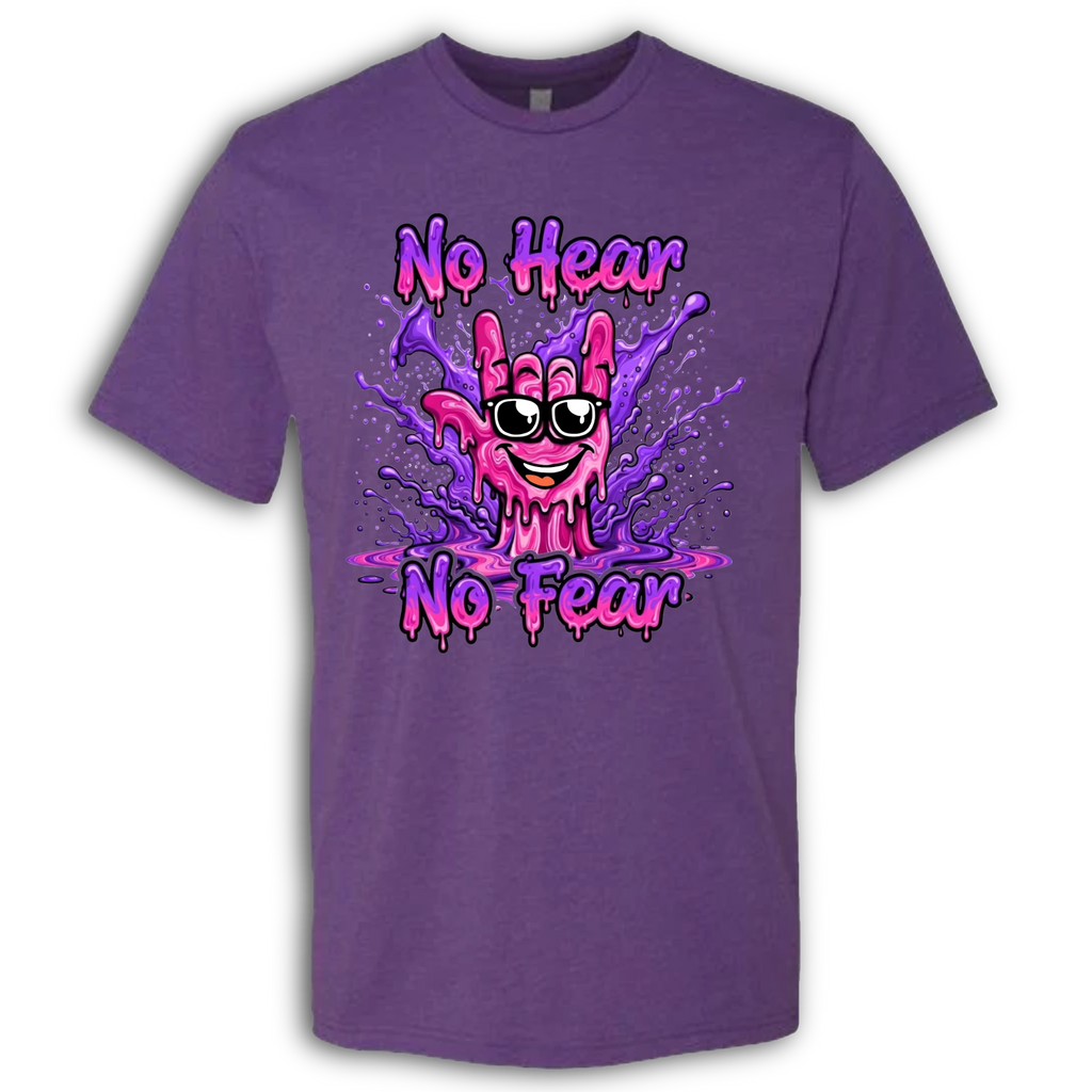 No Hear, No Fear Pink/Purple T-Shirt