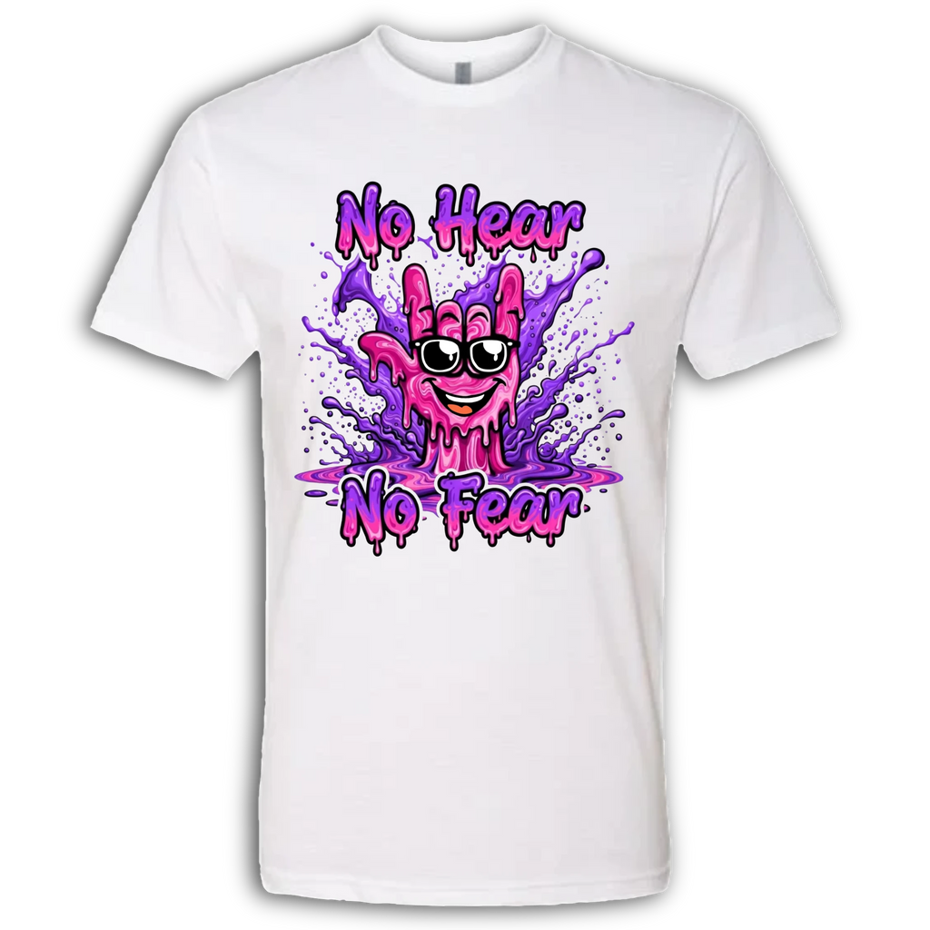 No Hear, No Fear Pink/Purple T-Shirt