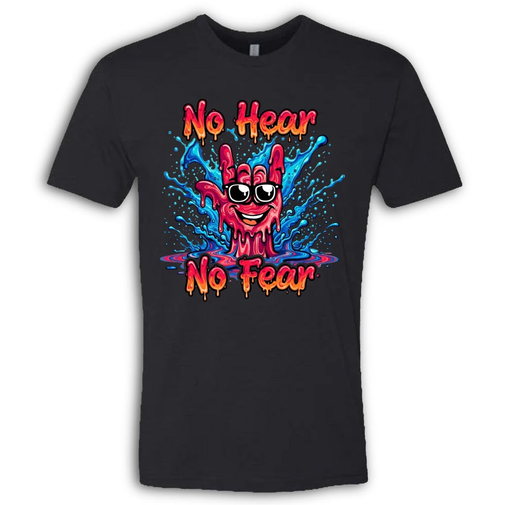 No Hear, No Fear Red/Blue T-Shirt