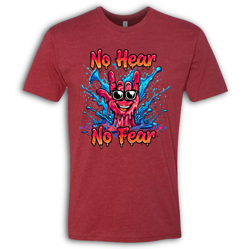 No Hear, No Fear Red/Blue T-Shirt