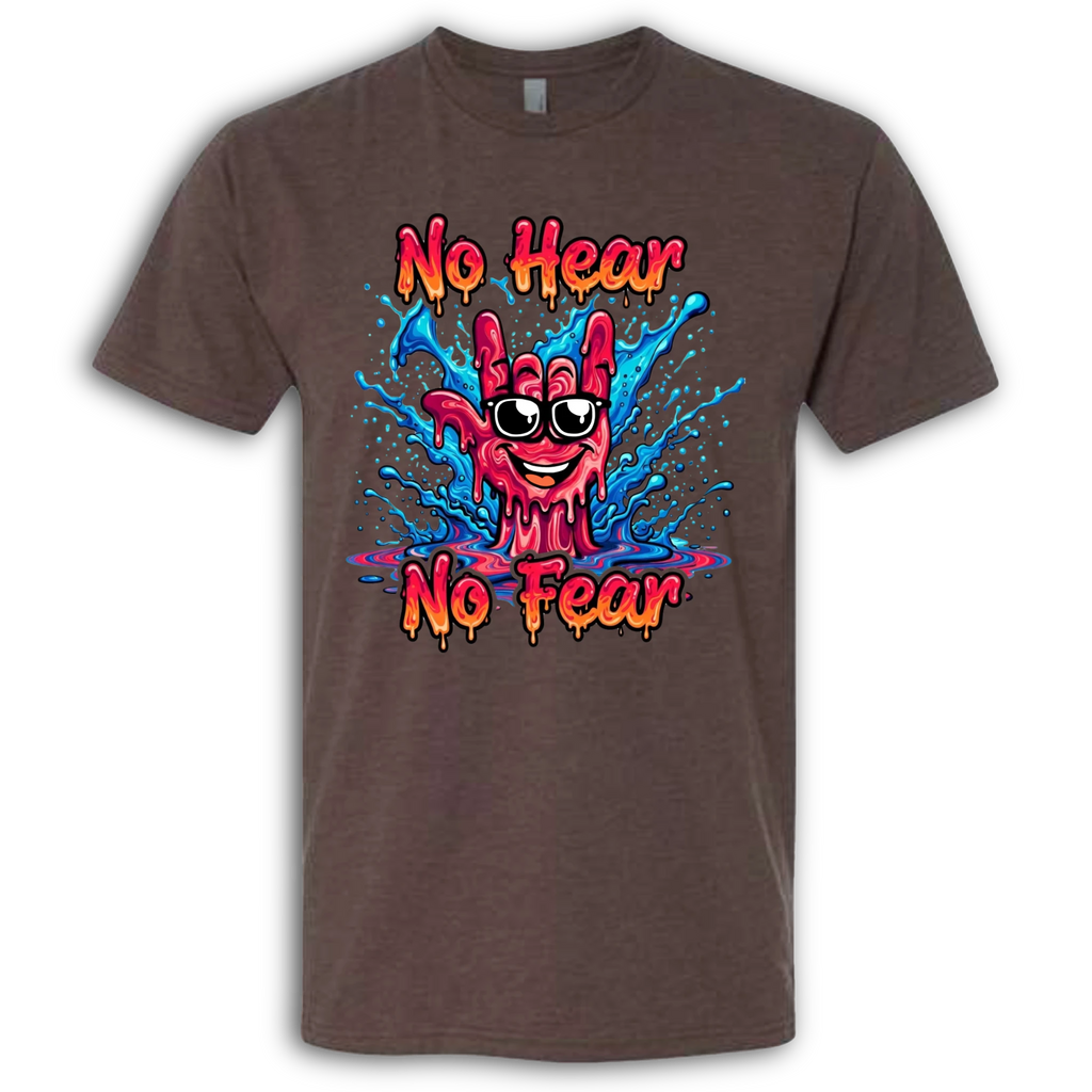 No Hear, No Fear Red/Blue T-Shirt
