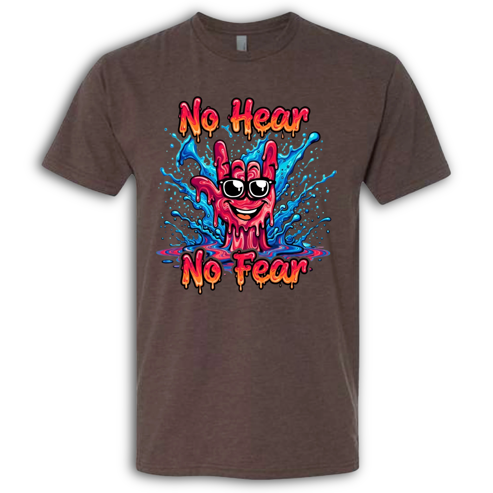No Hear, No Fear Red/Blue T-Shirt