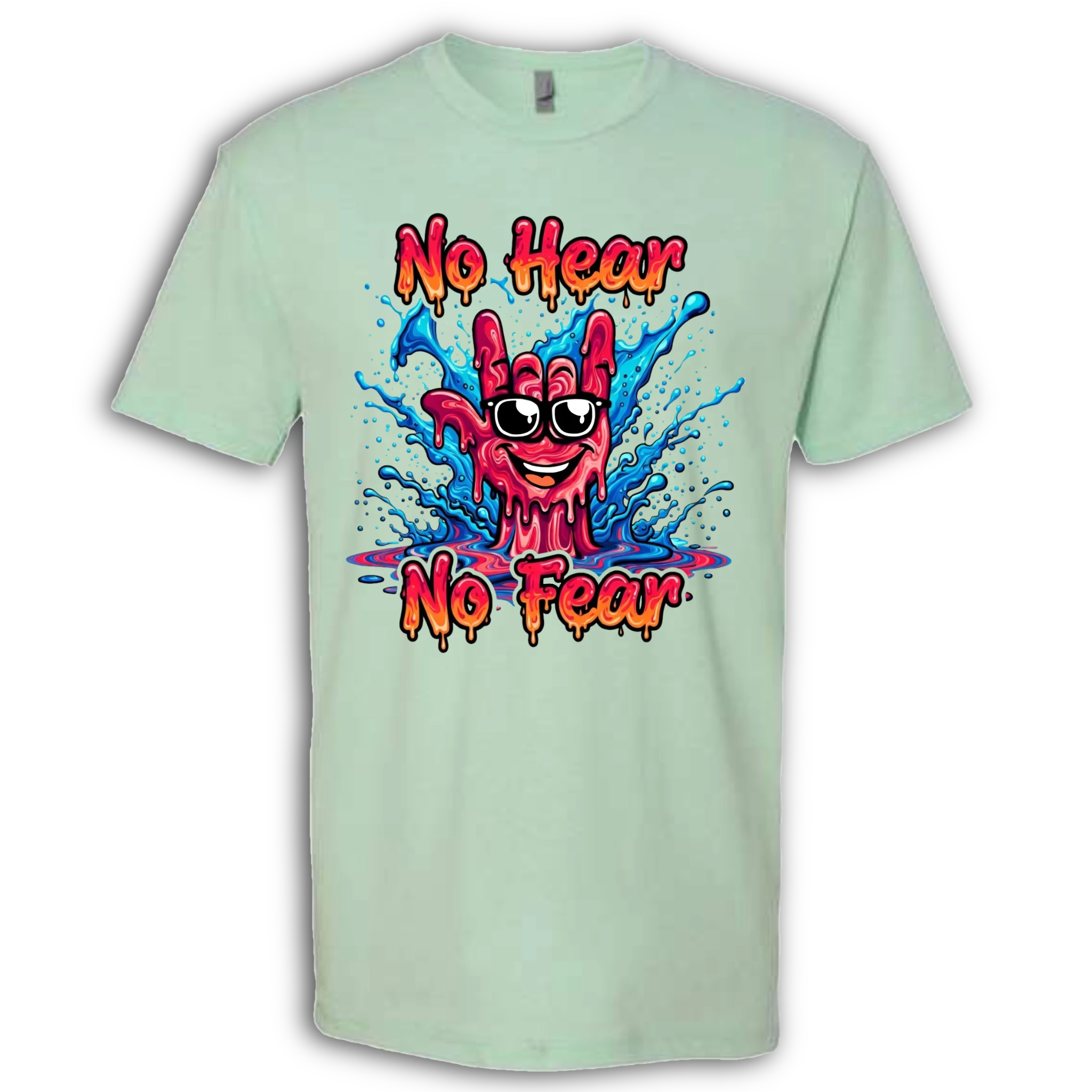 No Hear, No Fear Red/Blue T-Shirt