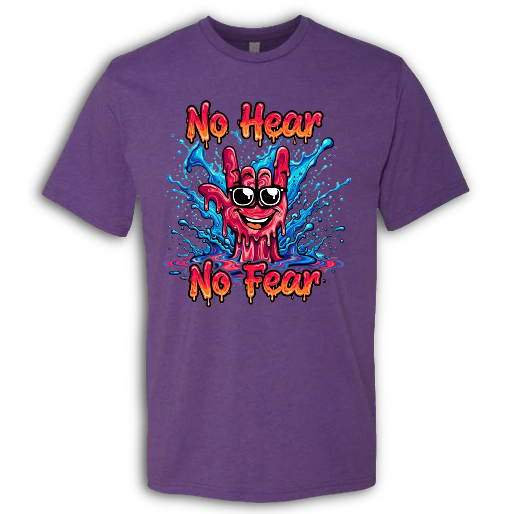 No Hear, No Fear Red/Blue T-Shirt