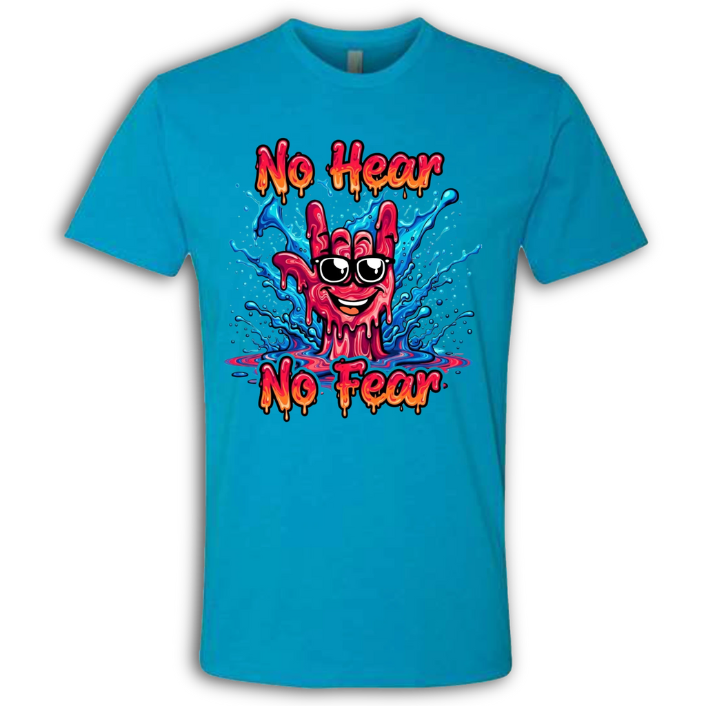 No Hear, No Fear Red/Blue T-Shirt