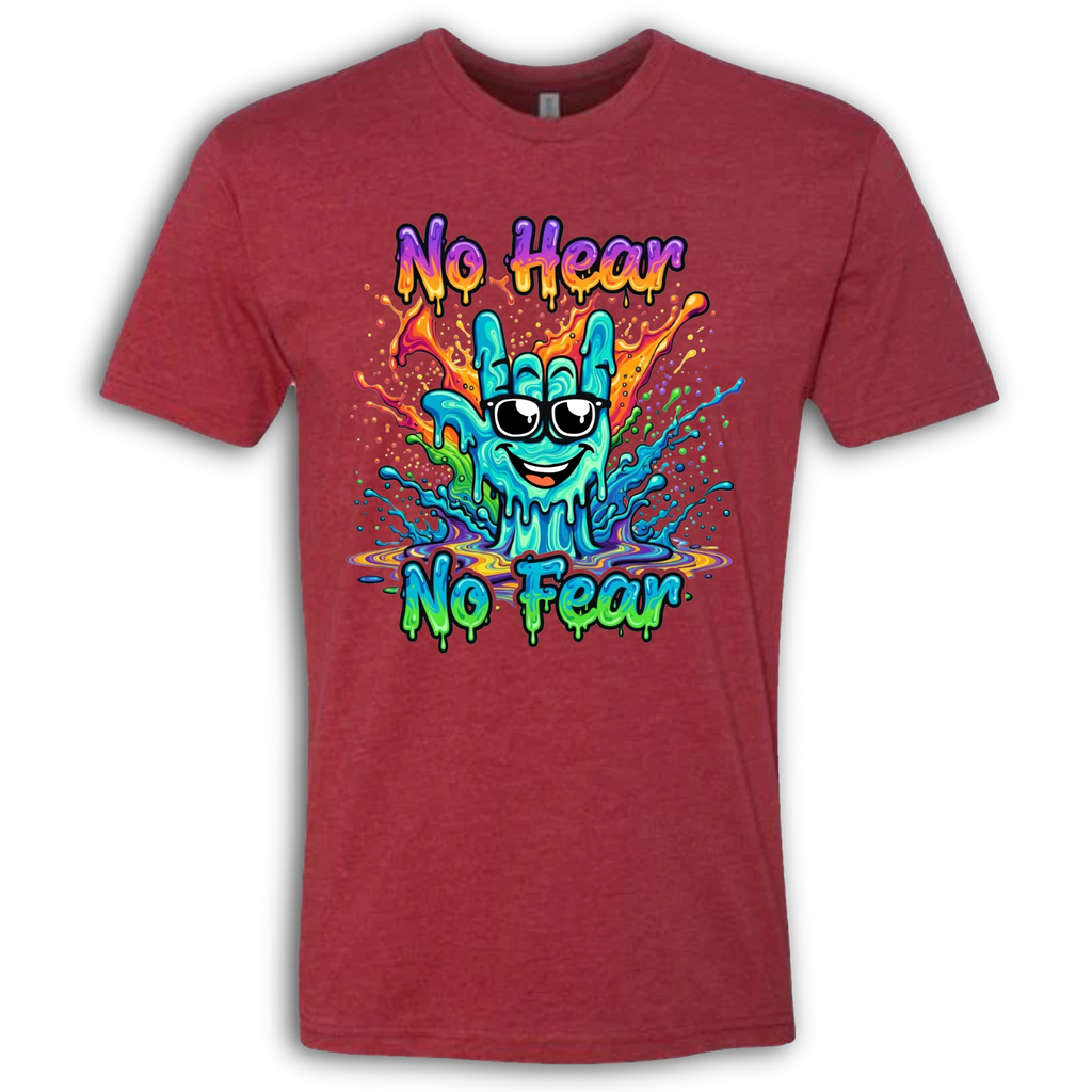 No Hear, No Fear Turquoise/Rainbow T-Shirt
