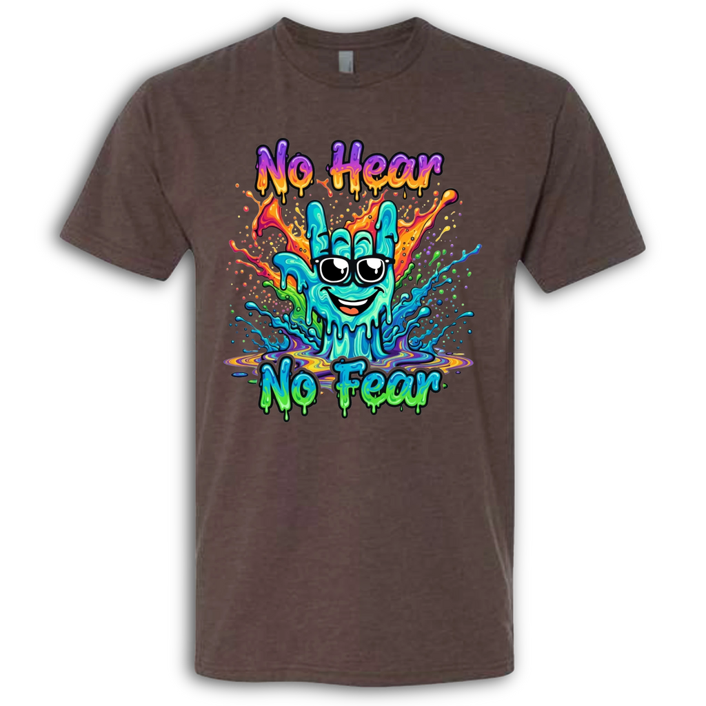 No Hear, No Fear Turquoise/Rainbow T-Shirt