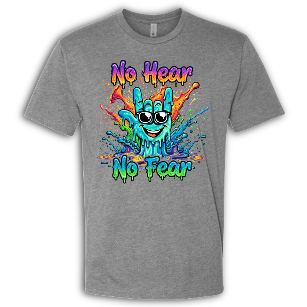 No Hear, No Fear Turquoise/Rainbow T-Shirt