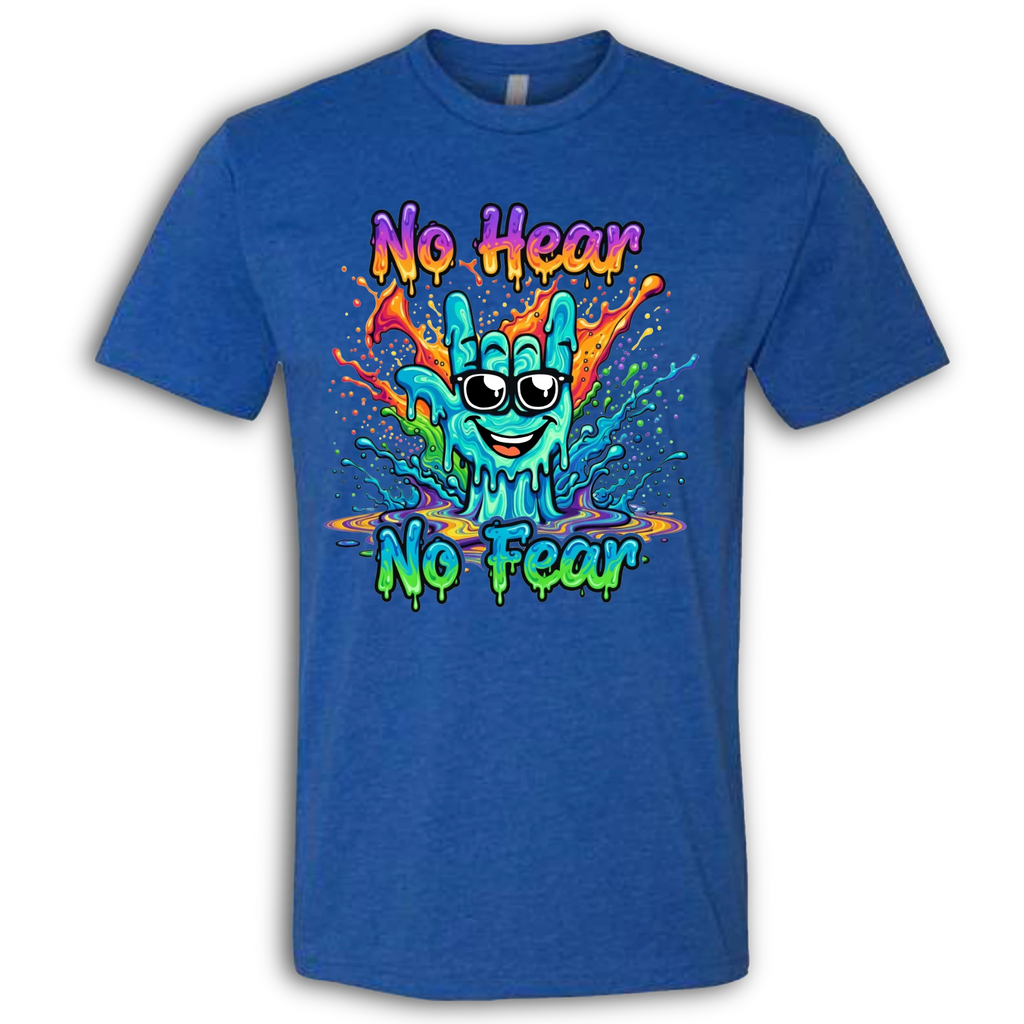 No Hear, No Fear Turquoise/Rainbow T-Shirt
