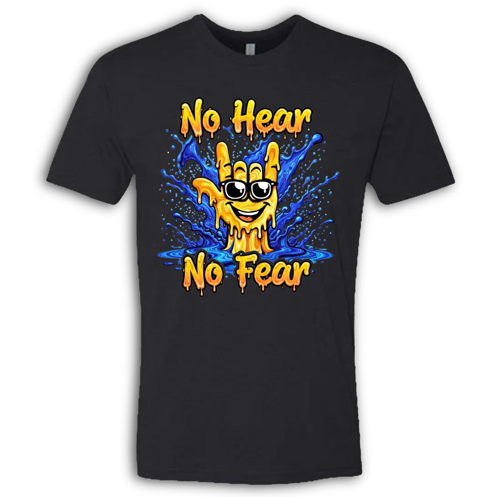 No Hear, No Fear Yellow/Blue T-Shirt