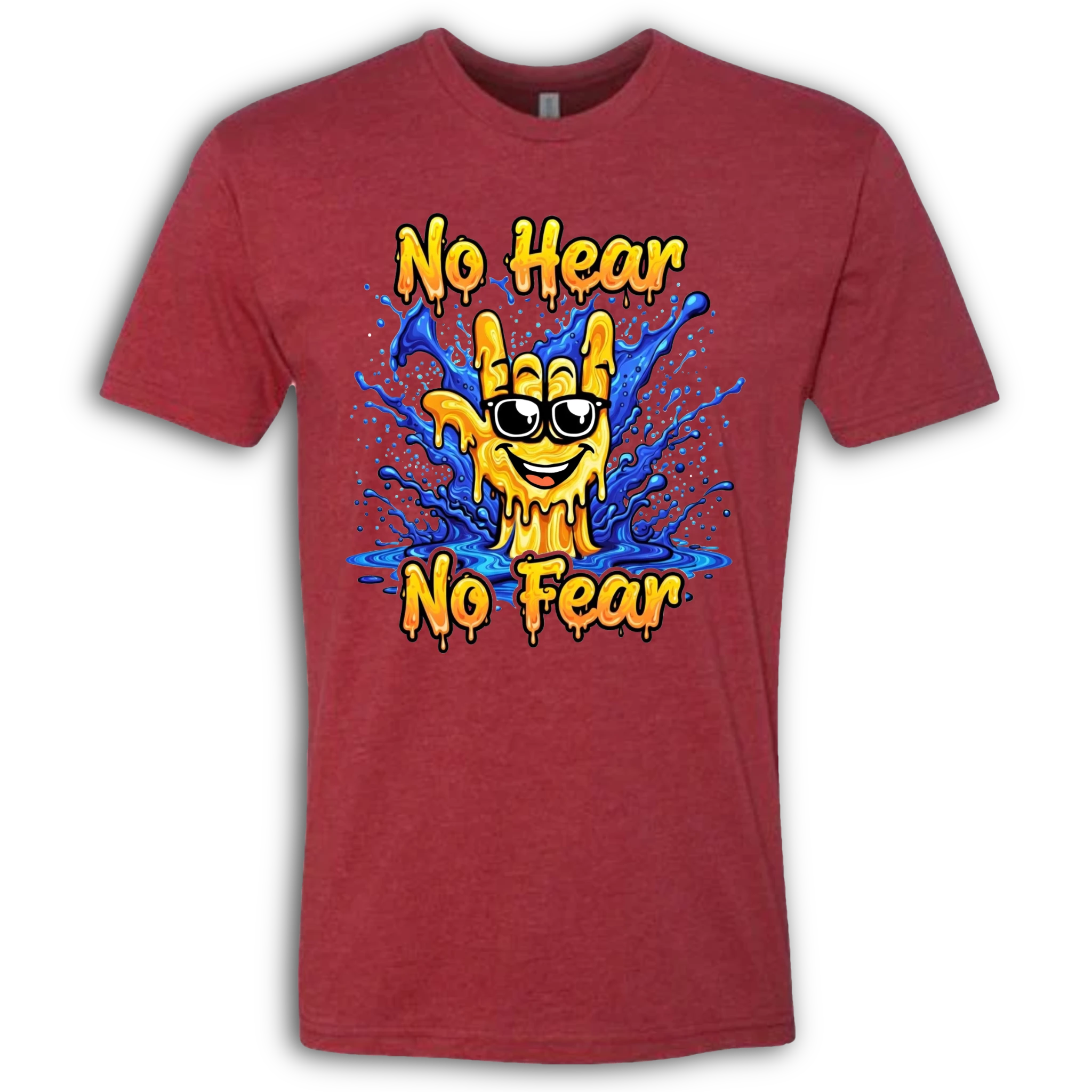No Hear, No Fear Yellow/Blue T-Shirt