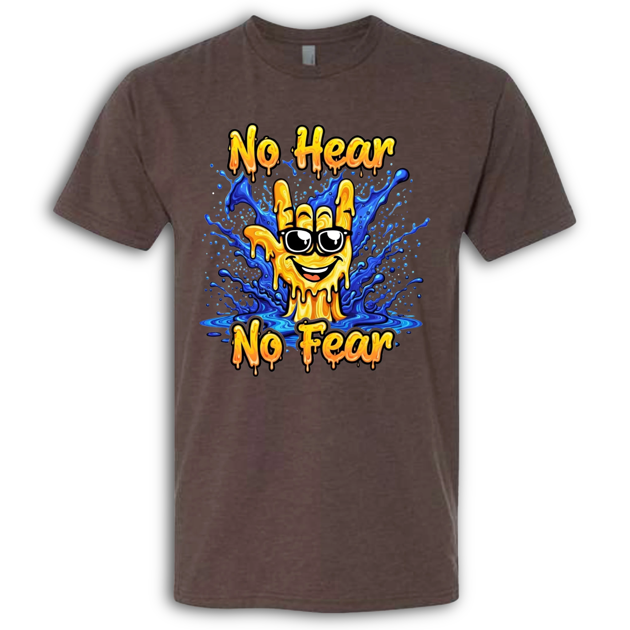 No Hear, No Fear Yellow/Blue T-Shirt