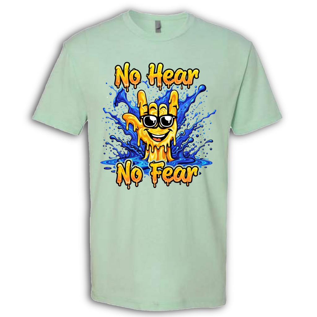 No Hear, No Fear Yellow/Blue T-Shirt