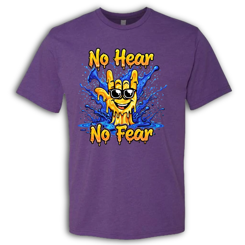 No Hear, No Fear Yellow/Blue T-Shirt