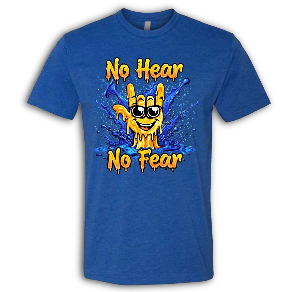No Hear, No Fear Yellow/Blue T-Shirt