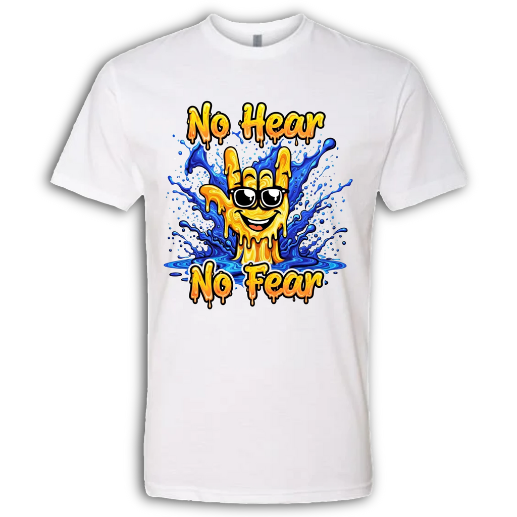 No Hear, No Fear Yellow/Blue T-Shirt