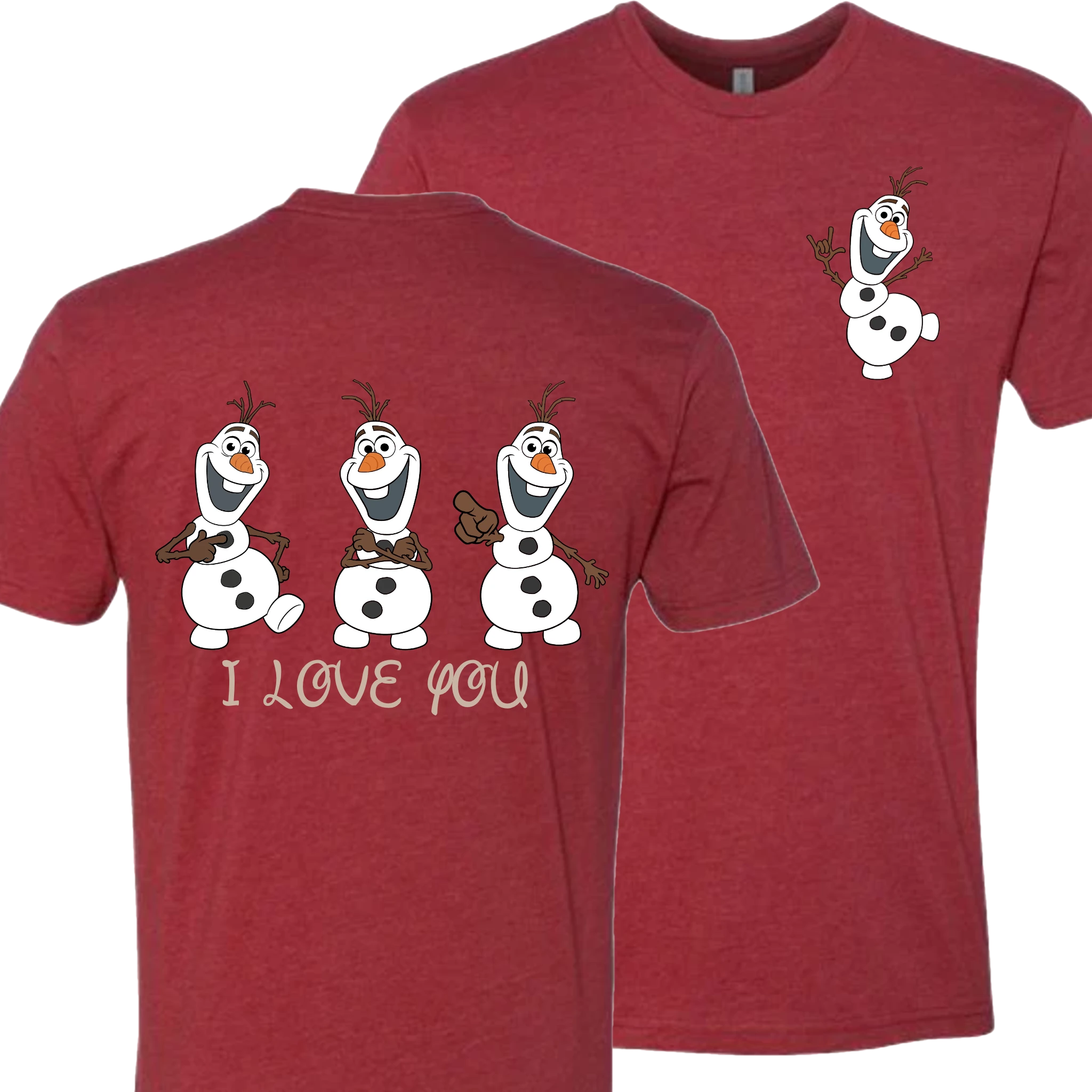 Olaf ILY I Love You Crew Shirt