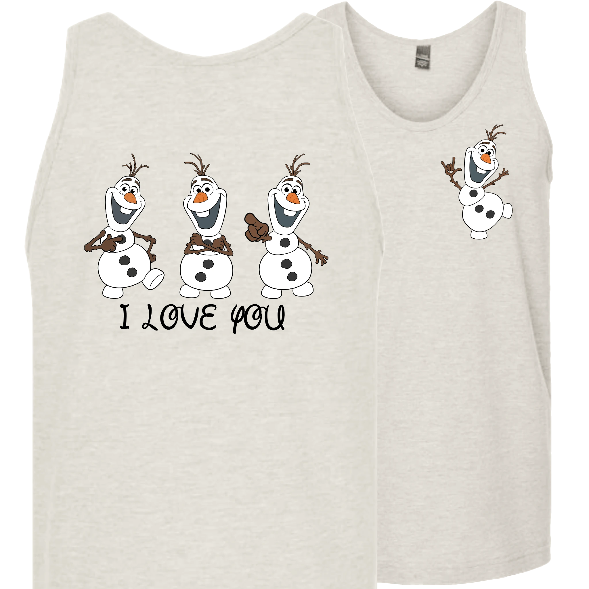 Olaf ILY I Love You Tank Top (MEN)