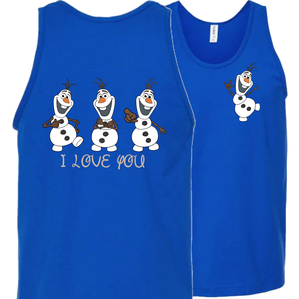 Olaf ILY I Love You Tank Top (MEN)