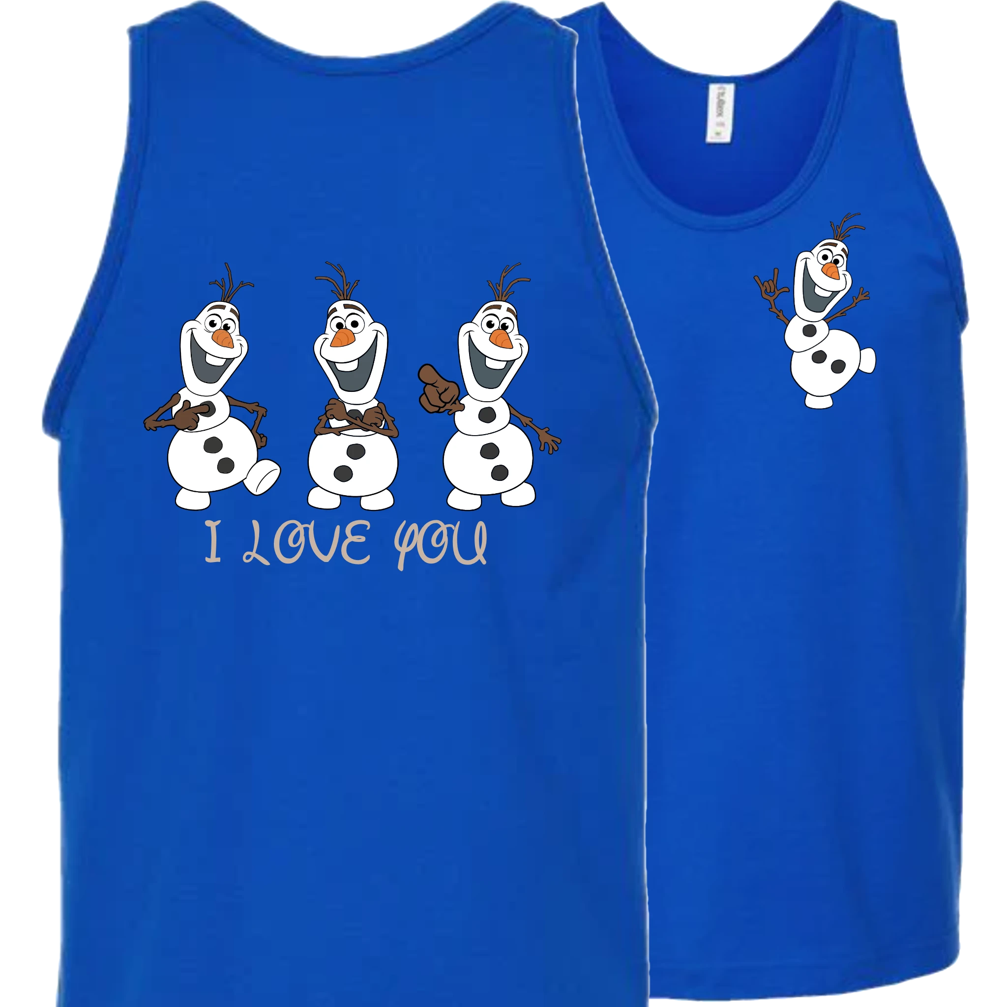 Olaf ILY I Love You Tank Top (MEN)