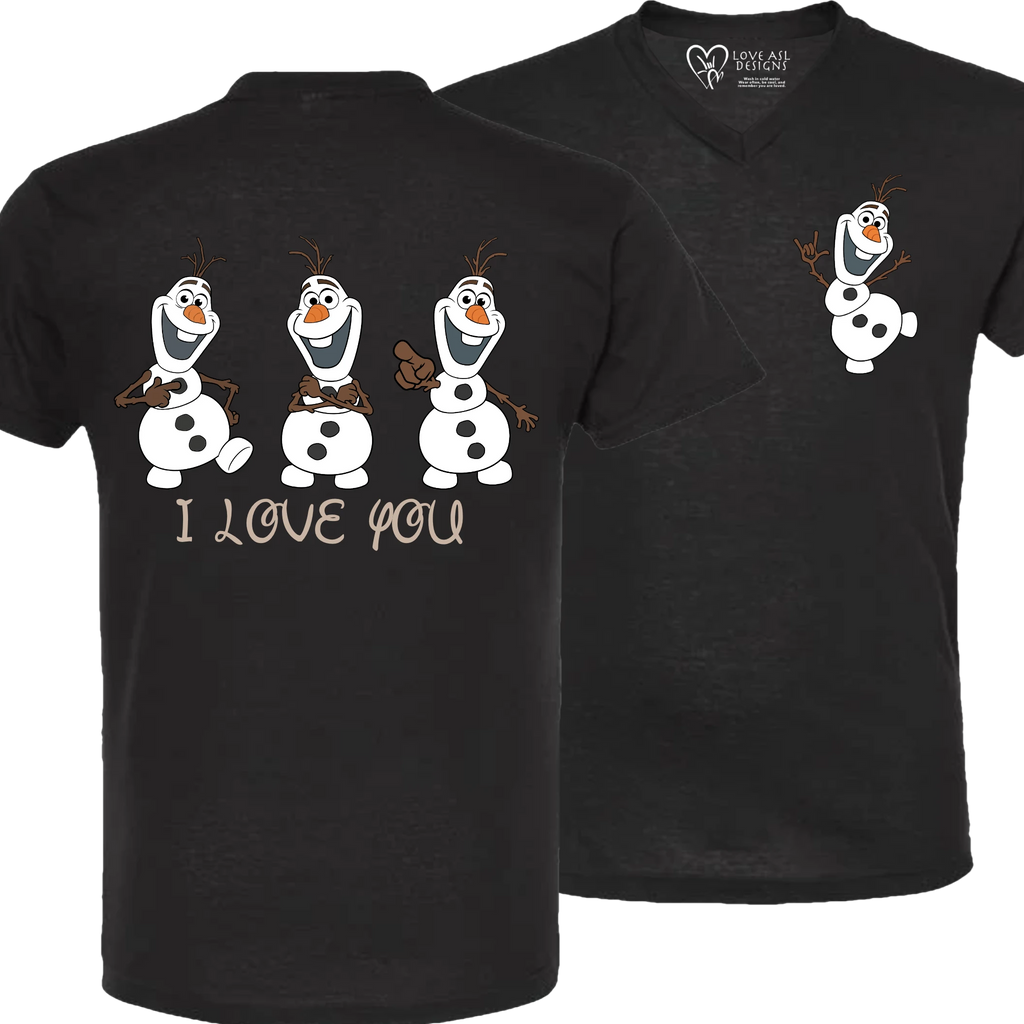 Olaf ILY I Love You V-Neck Shirt (MEN)