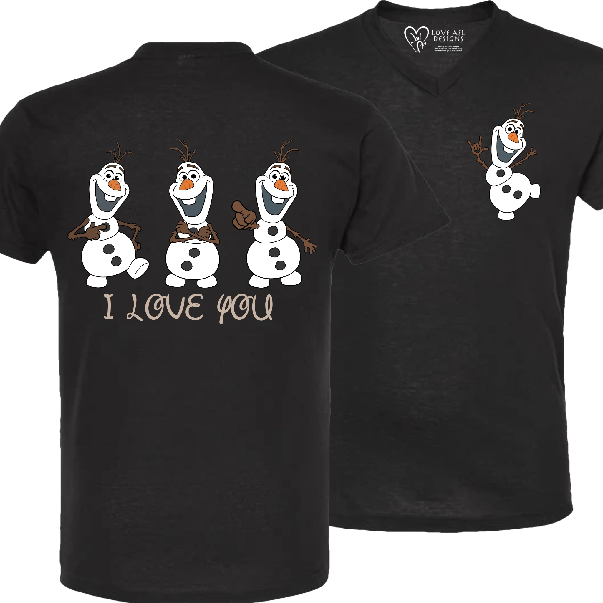 Olaf ILY I Love You V-Neck Shirt (MEN)