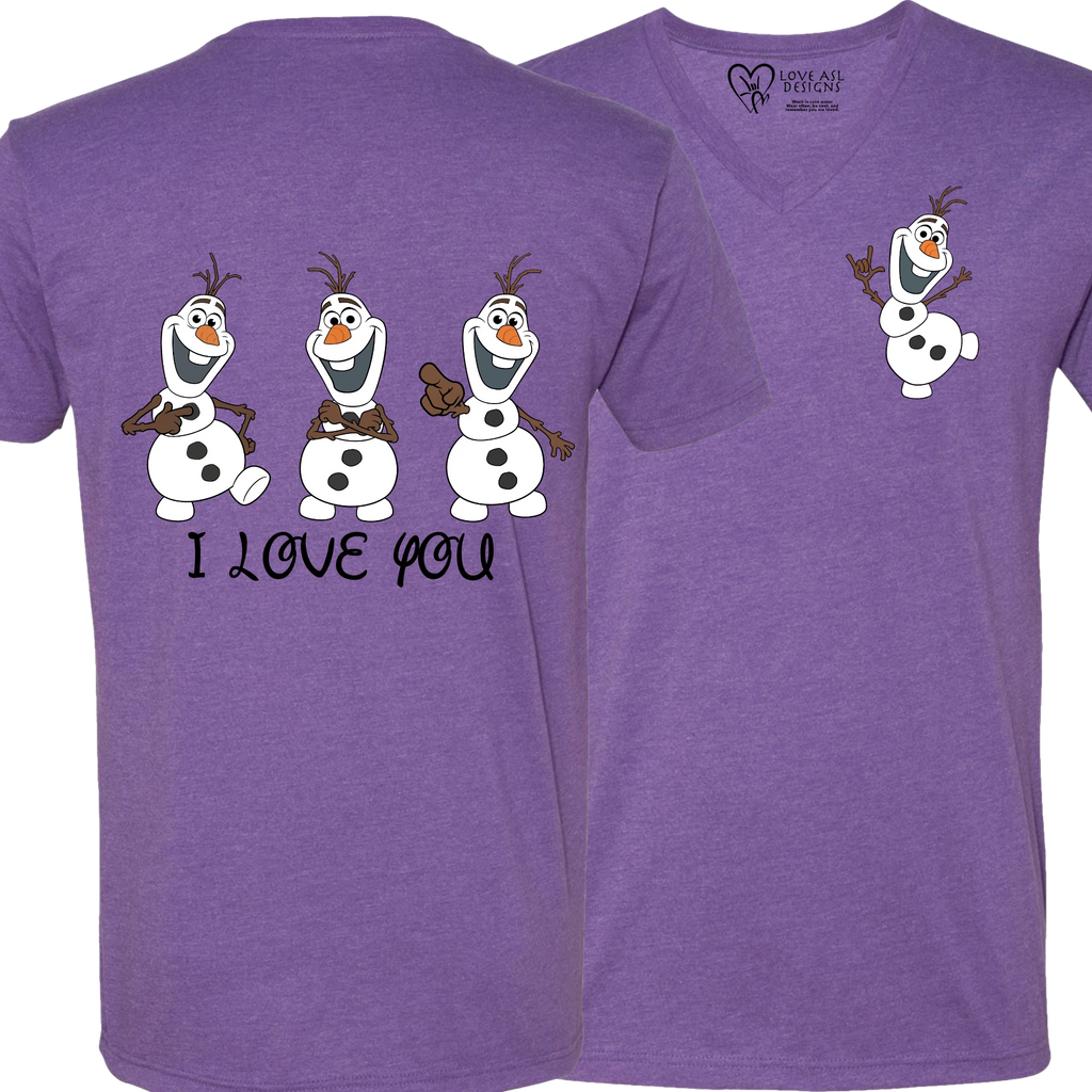 Olaf ILY I Love You V-Neck Shirt (MEN)