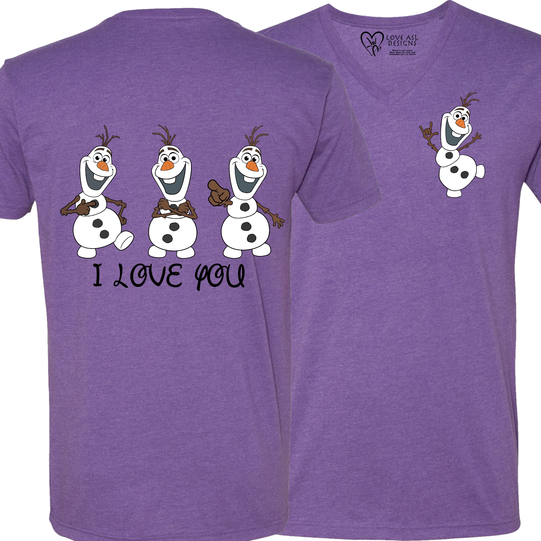 Olaf ILY I Love You V-Neck Shirt (MEN)