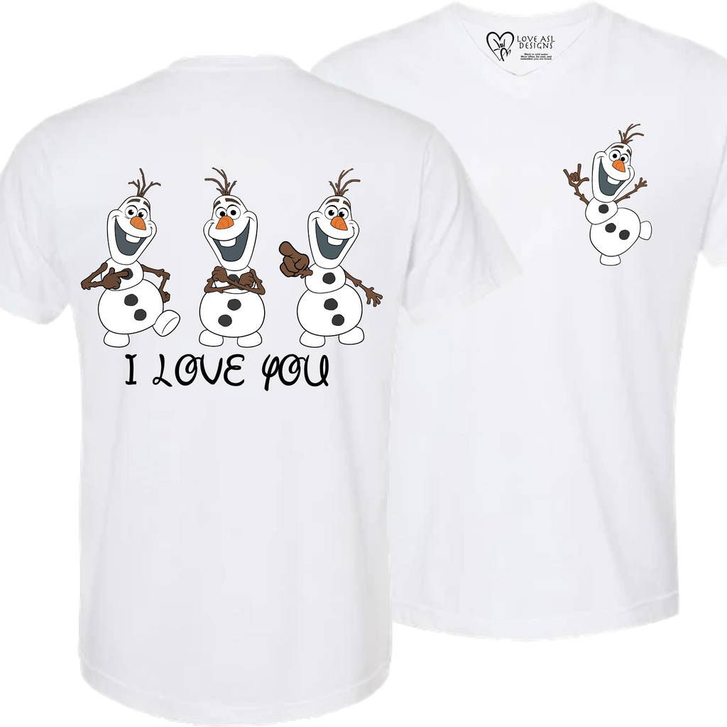 Olaf ILY I Love You V-Neck Shirt (MEN)