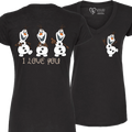 Olaf ILY I Love You V-Neck Shirt (WOMEN)