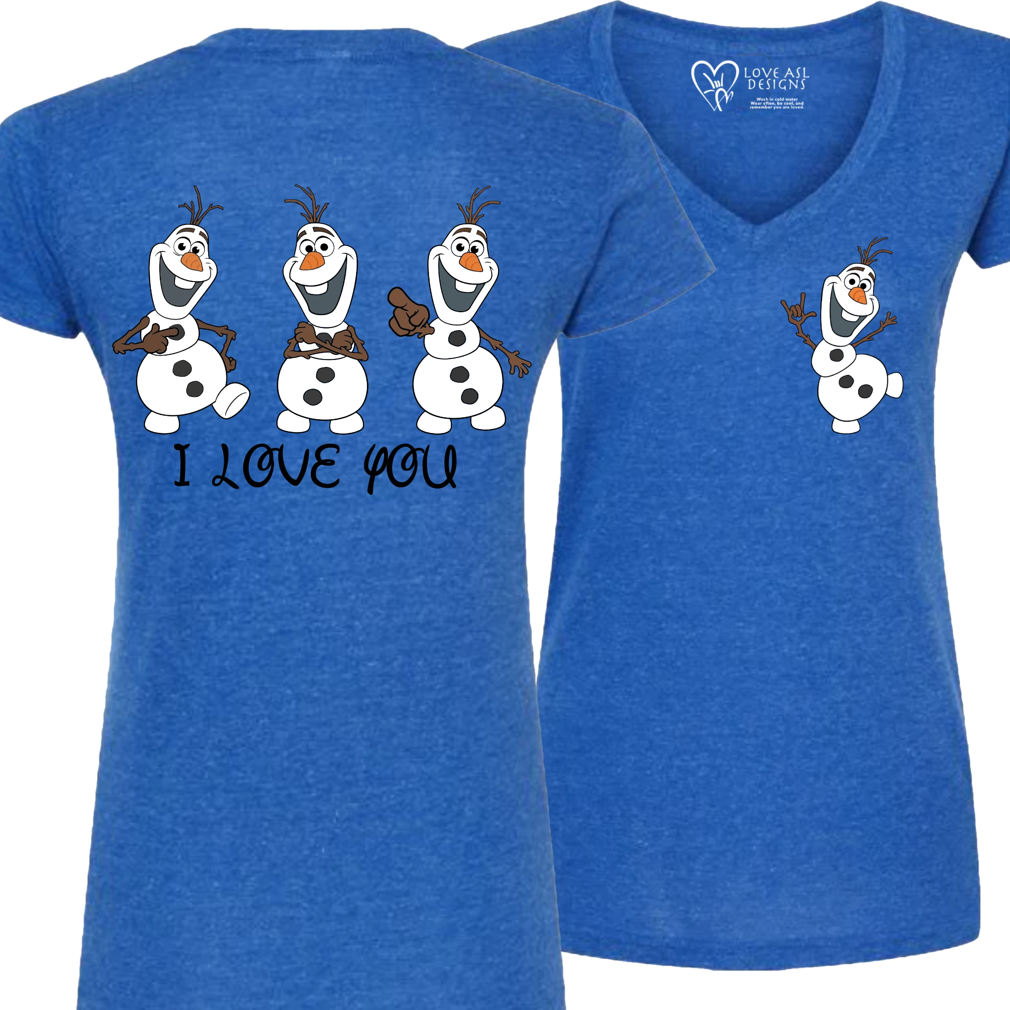 Olaf ILY I Love You V-Neck Shirt (WOMEN)