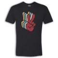 Peace SIgn Hands Layered Crew T-Shirt