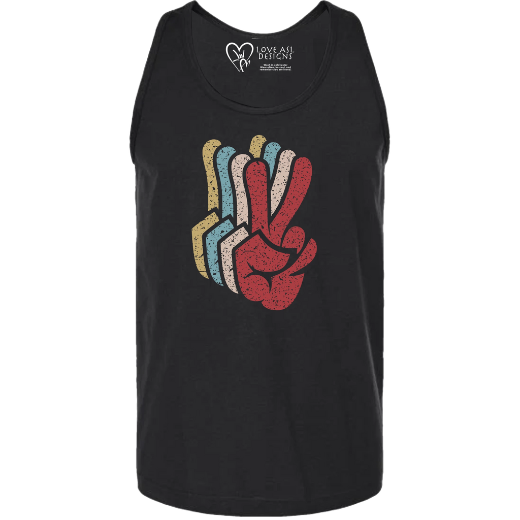 Peace SIgn Hands Layered Tank Top (MEN)