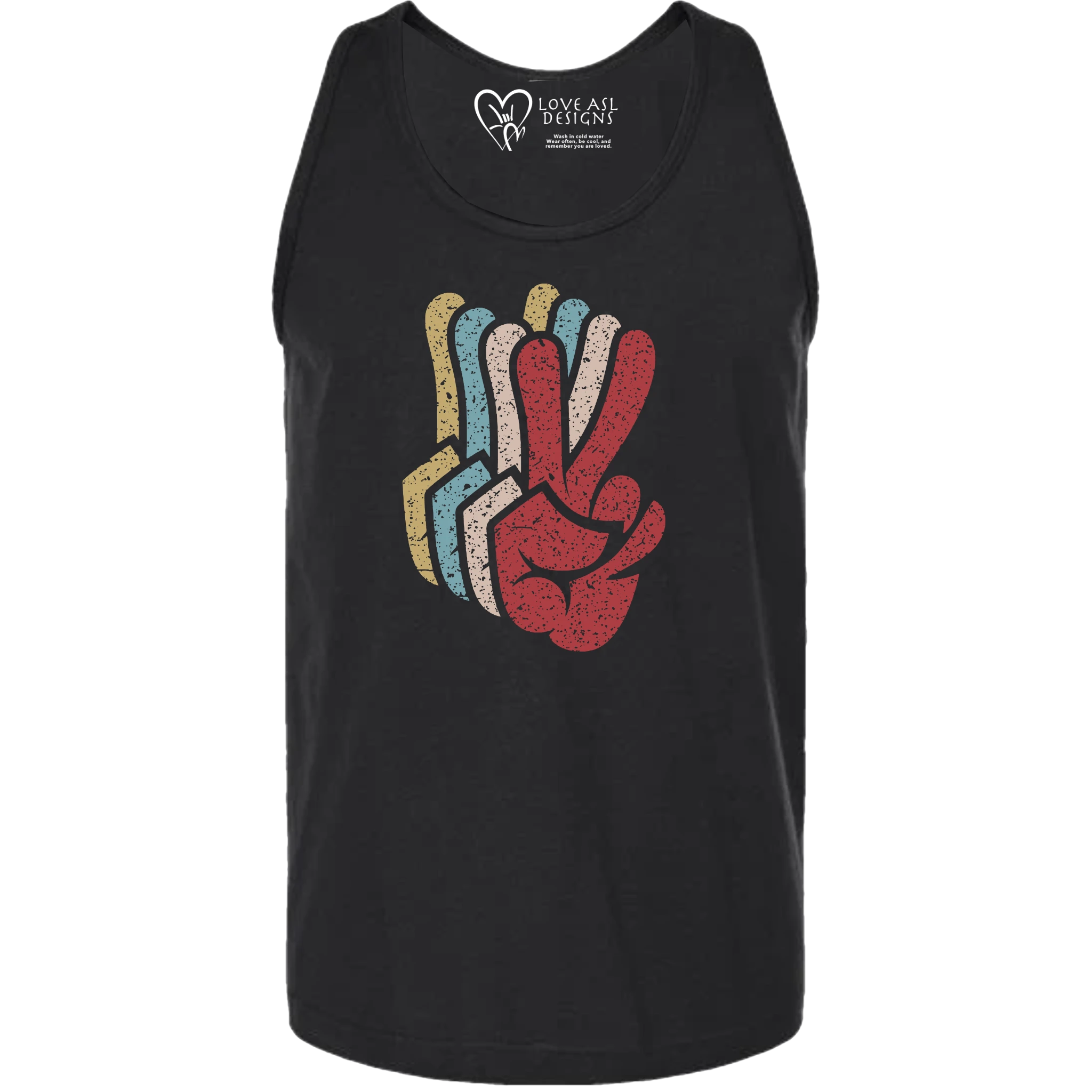 Peace SIgn Hands Layered Tank Top (MEN)