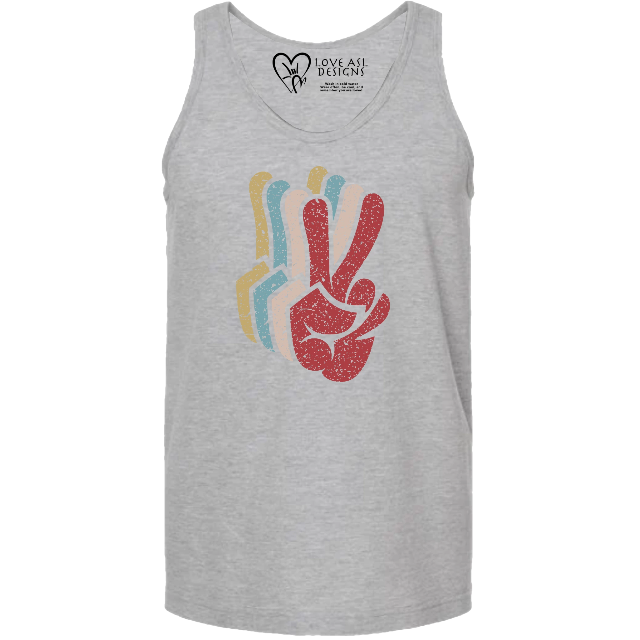 Peace SIgn Hands Layered Tank Top (MEN)