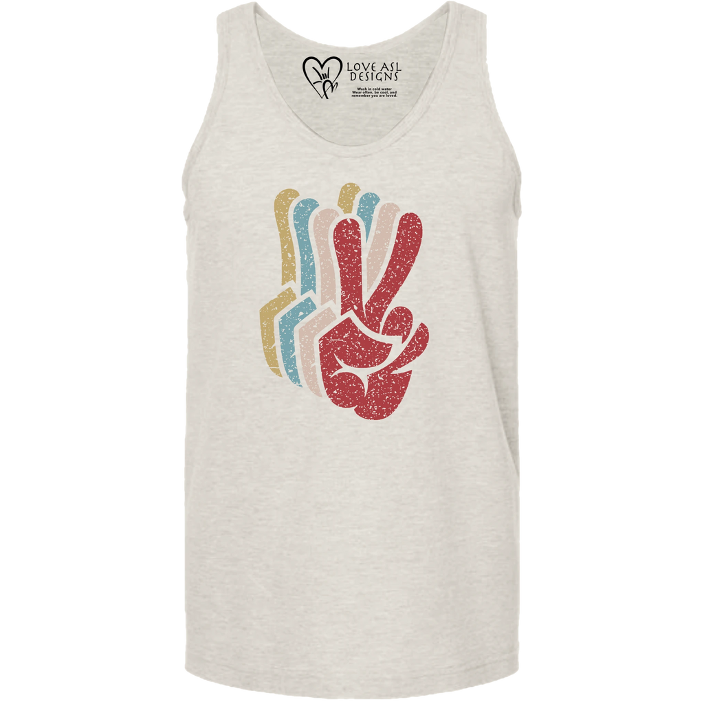 Peace SIgn Hands Layered Tank Top (MEN)