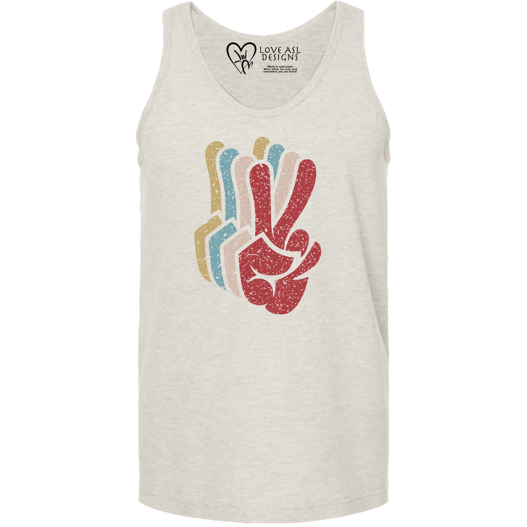Peace SIgn Hands Layered Tank Top (MEN)