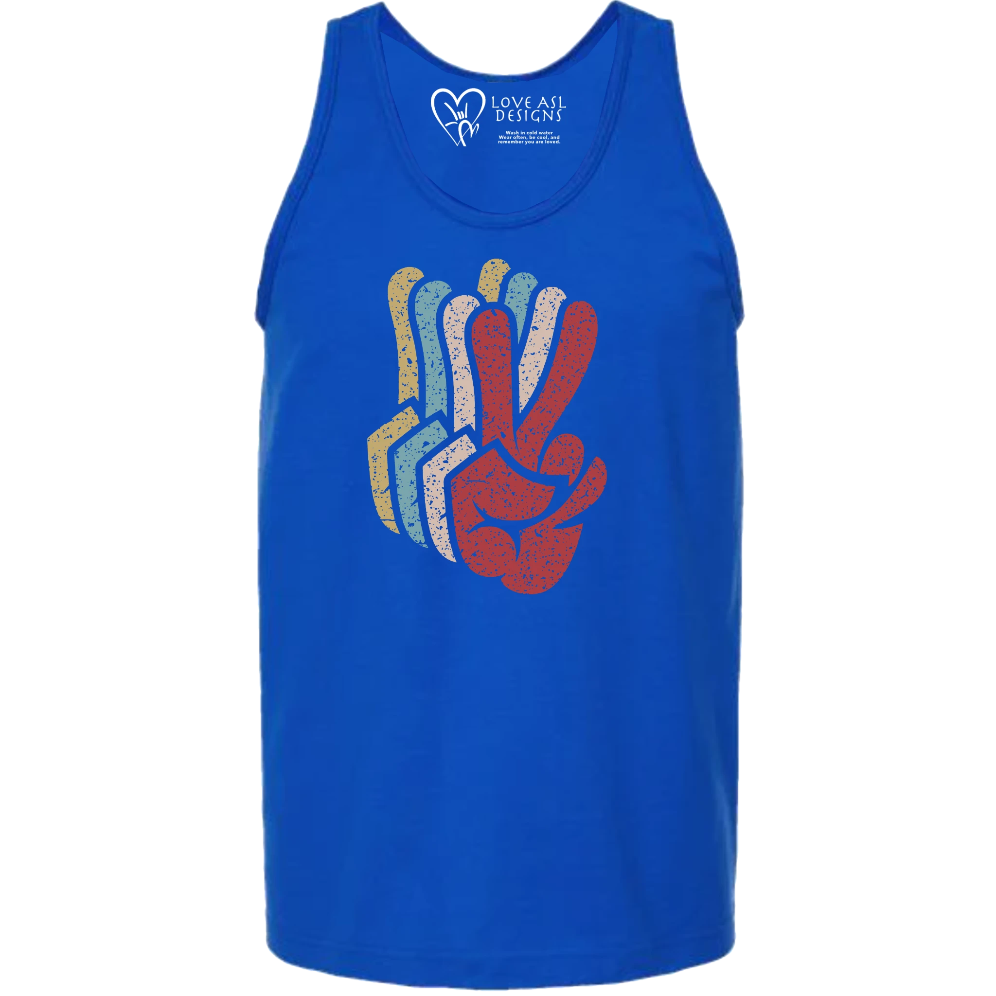 Peace SIgn Hands Layered Tank Top (MEN)