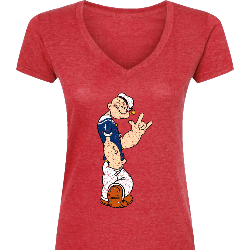 Popeye ASL 01 V-Neck T-Shirt (WOMEN)