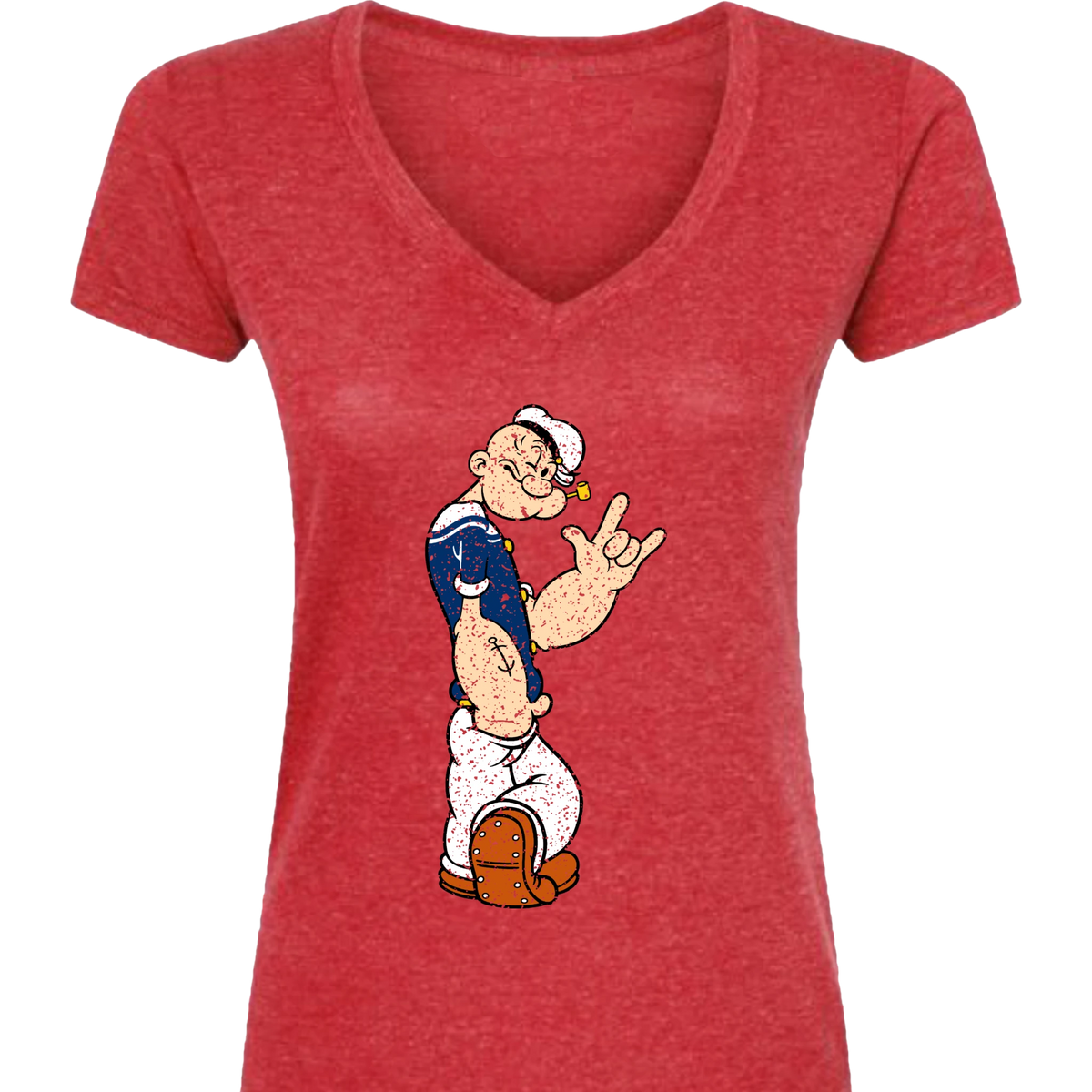 Popeye ASL 01 V-Neck T-Shirt (WOMEN)