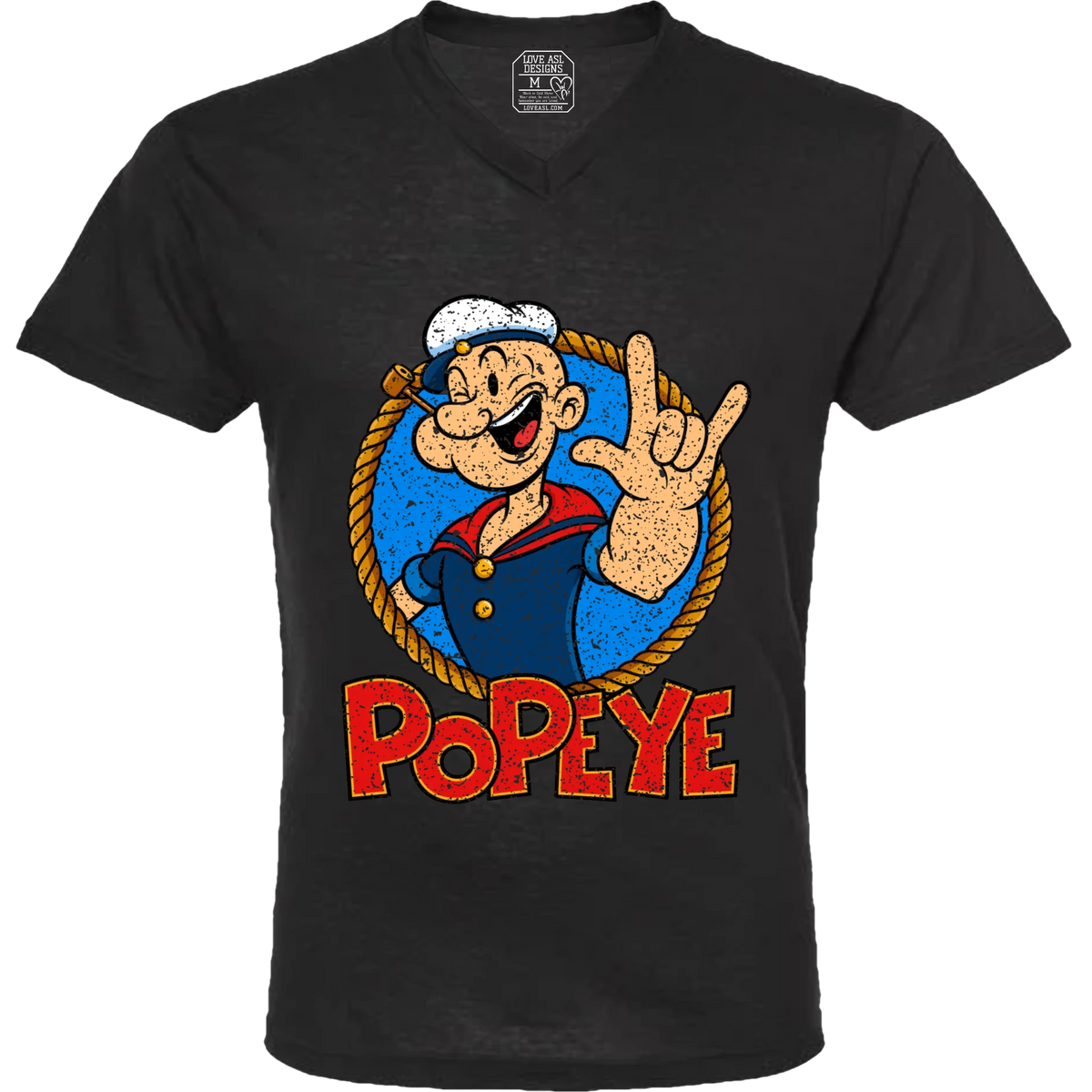 Popeye ASL 02 V-Neck T-Shirt (MEN)