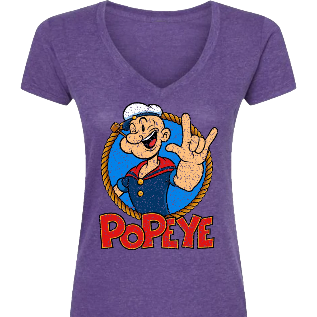 Popeye ASL 02 V-Neck T-Shirt (WOMEN)